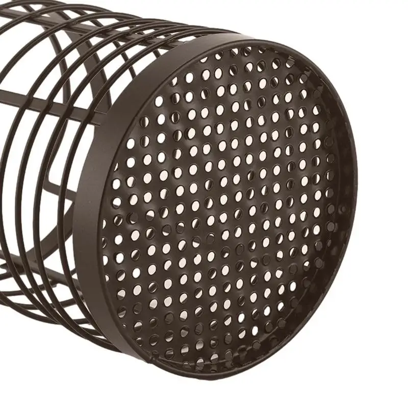 Porte-ustensile de Cuisine en Métal Noir, Rond, Couverts, Proximité, Fil D.lique, Ustensile de Cuisson, Seau Multi-usage