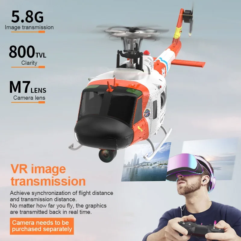 YUXIANG F07S Micro échelle UH-1 Huey 1/34 RTF GPS sauvetage hélicoptère RC