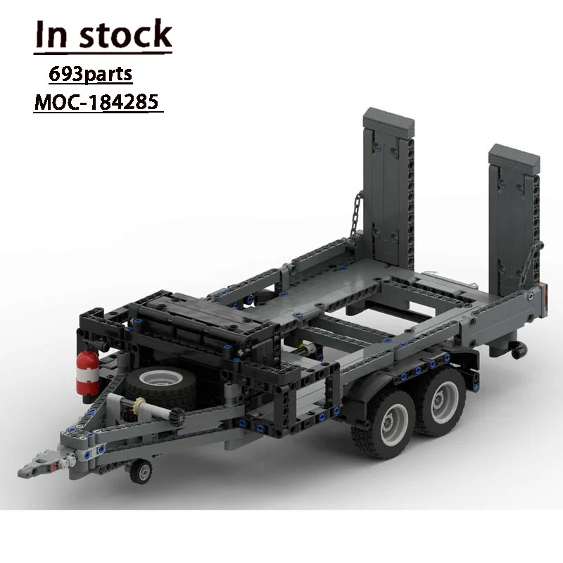 MOC-184285 รถพ่วงขนส่งสินค้าแบบใหม่ ชุดตัวต่อบล็อก 693 ชิ้น ของเล่นตัวต่อสร้างสรรค์สำหรับเด็กผู้ชาย ของขวัญวันเกิด