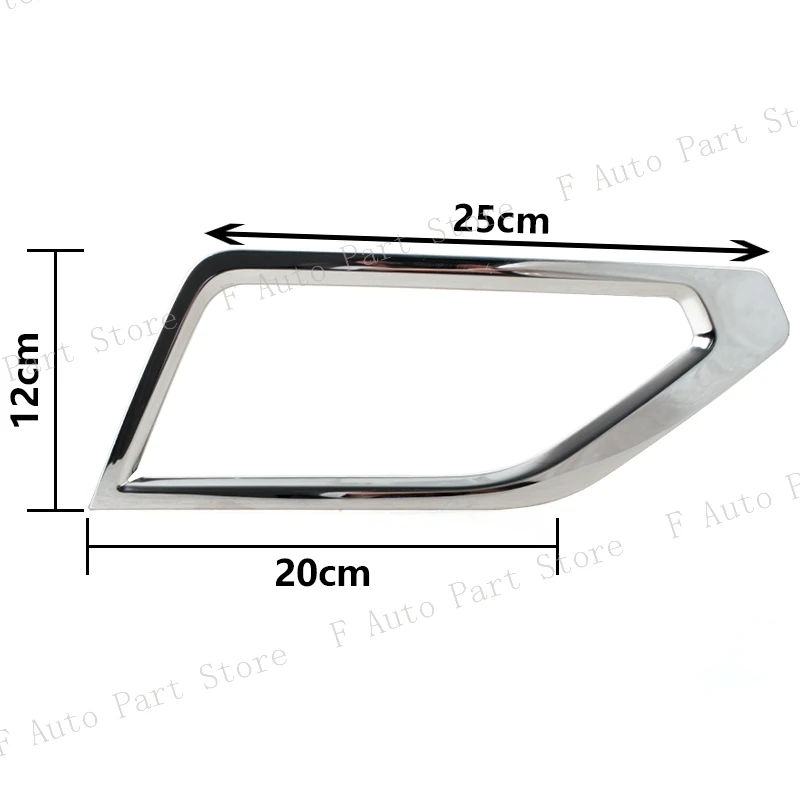 2PCS For Volkswagen VW Atlas 2018 2019 Car Front Bumper Fog Lamp Light Silver Trim Cover Frame Decorative Cap Lid