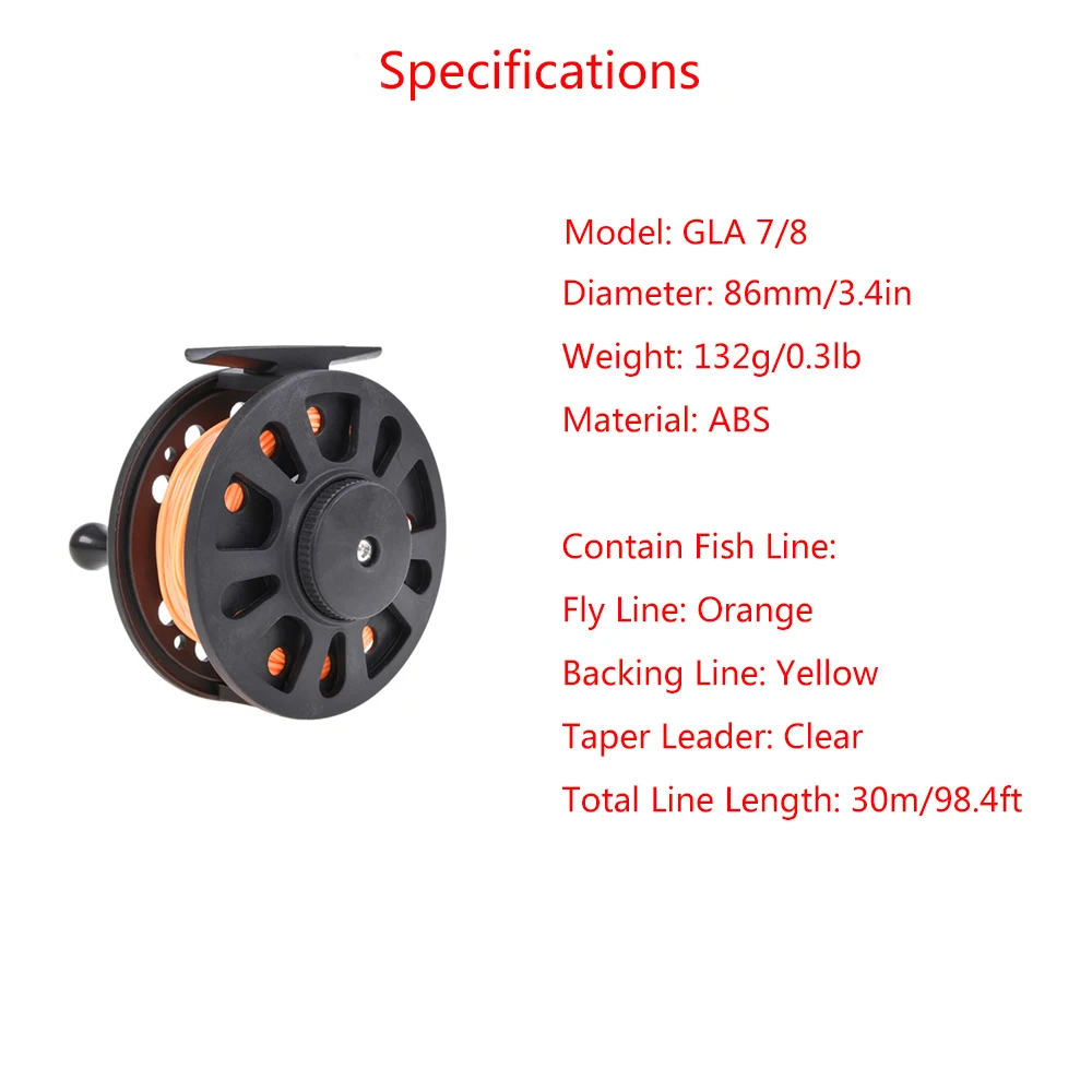 Pla 5/6 ou gla 7/8 carretel de pesca com lin de pesca durável carretel de pesca suprimentos de pesca pescadores ferramentas obrigatórias