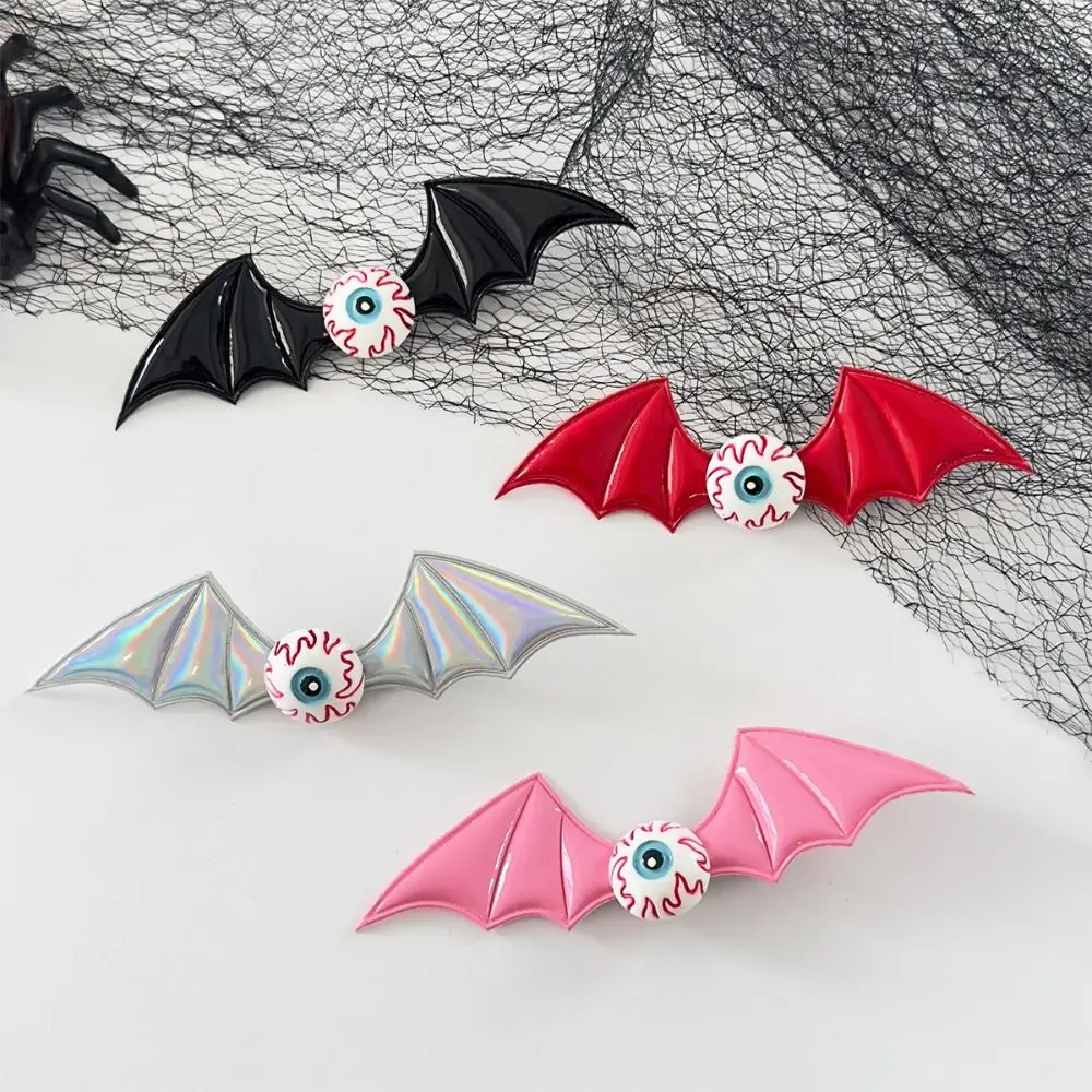 4PCS Punk Resin Halloween Hairpin Cosplay Hair Barrettes Bat Wings Hair Clip Headdress Y2k Bat Duckbill Side Clip Party Props