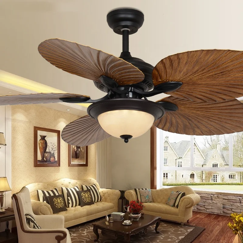 

china factory Amazon hot sale decor forward reverse 5 blades ceiling fan lamps 42 48 52inch remote iron led hanging fan lights