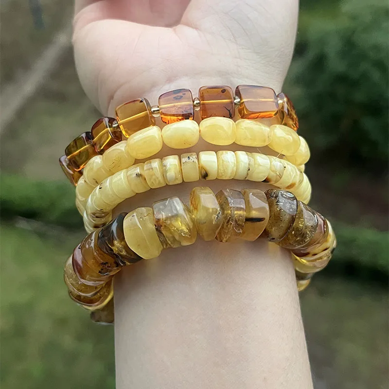 Genuine Amber Bracelets for Unisex Gift 100% Natural Beads Baltic Energy Gemstone Healing Jewelry Suppliers Factory Wholesale