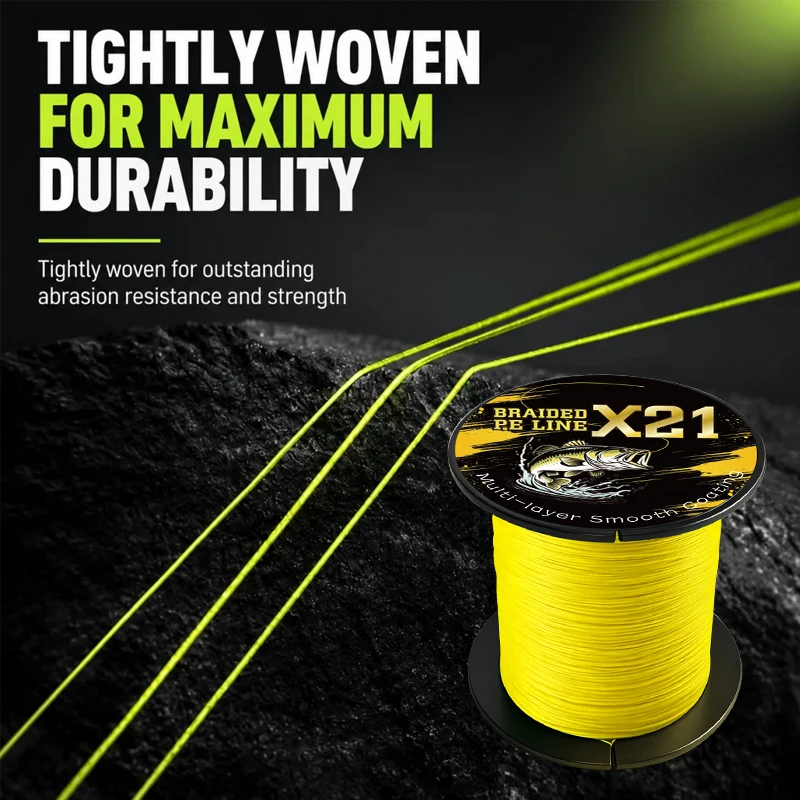 21Strands Braid Fishing Line X21 Multifilament 300/500/1000M Saltwater FreshwaterCarp Fishing  Smooth Braided Wire Pe Line image 6