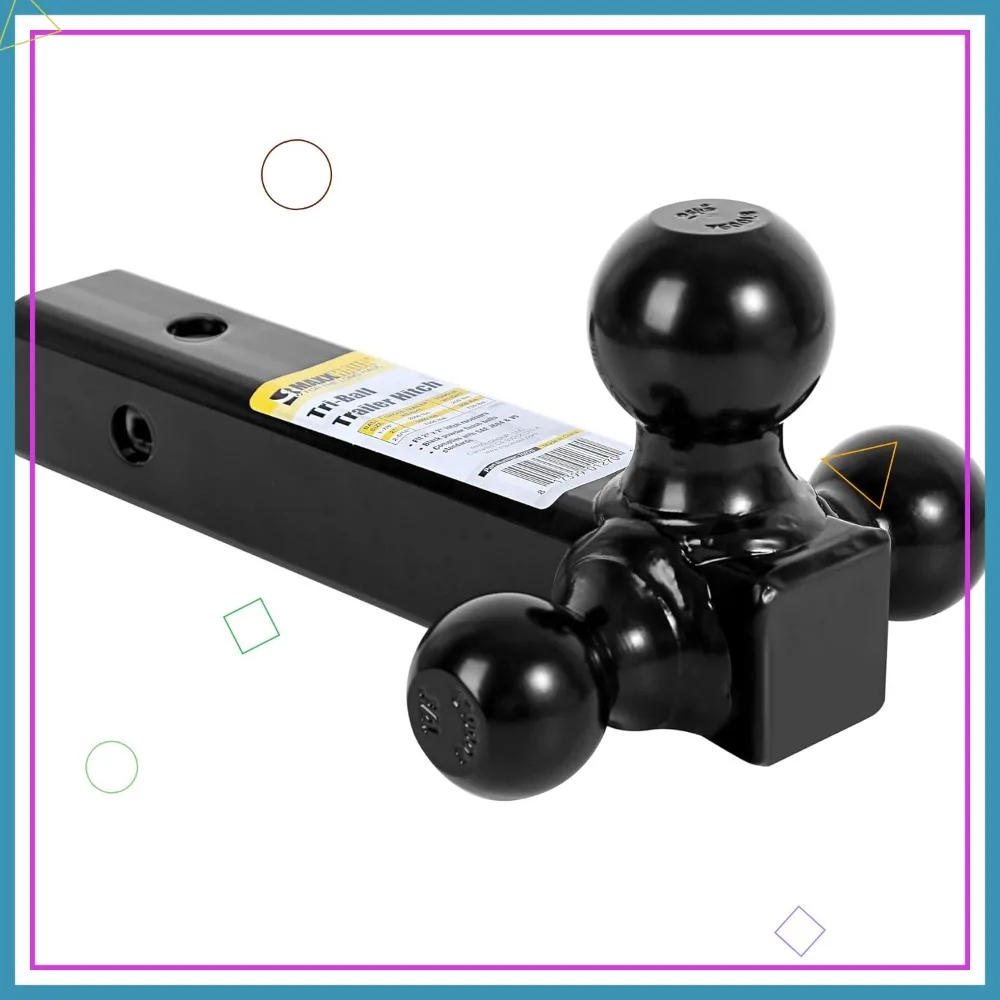 

Triple Ball Trailer Hitch Mount with 2-Inch Receiver, 2000-7500 lbs Capacity, Black Powder Coat Finish