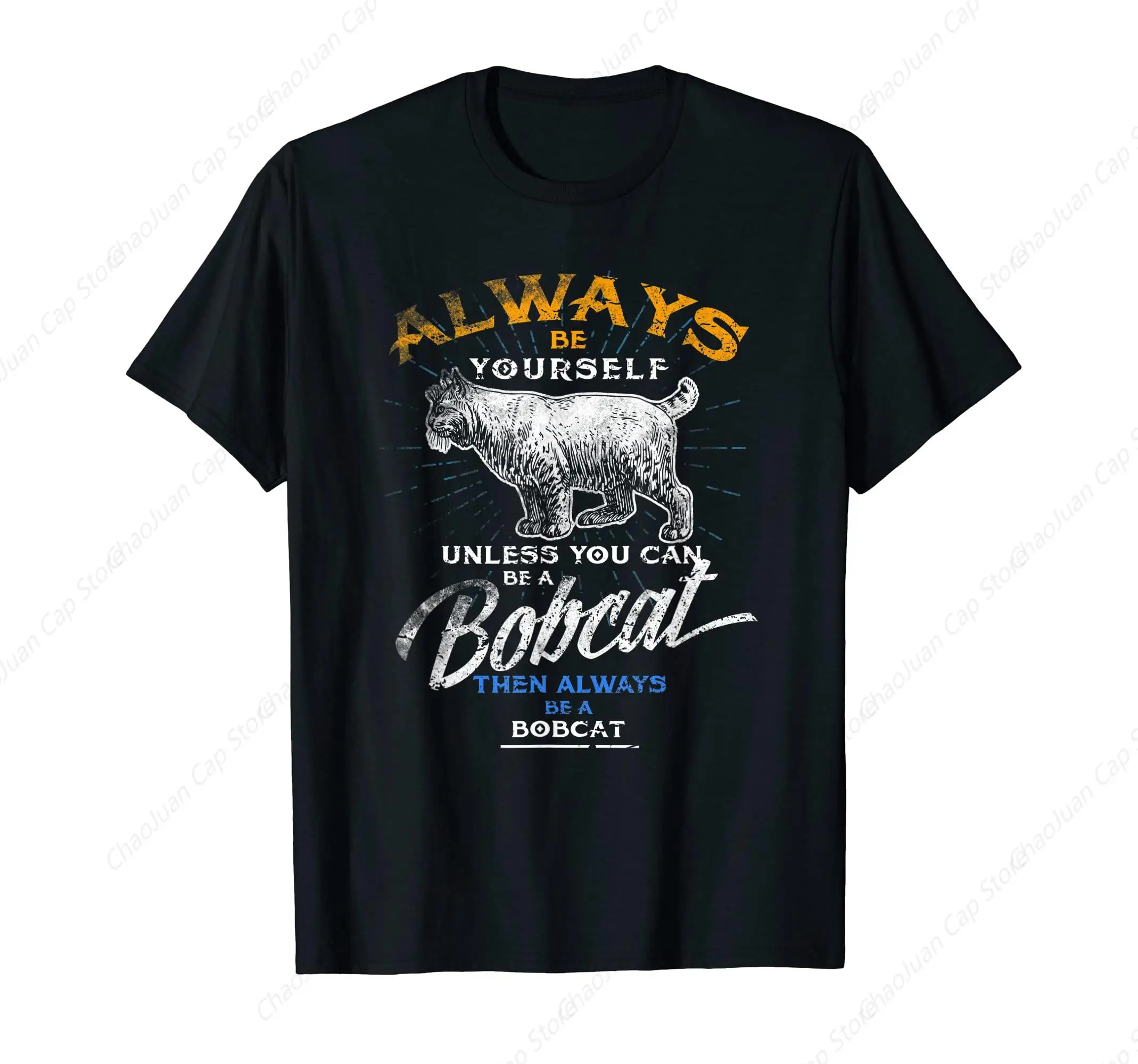 Always Be Yourself T-Shirt Be A Bobcat Love Bobcats  Short Sleeve Tee Shirt Plus Size Tops