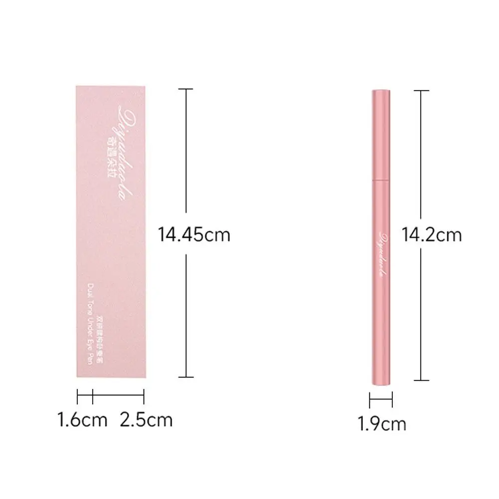 2in1 Double spelling construction eye bags pen for daily makeup brighten contour natural 3D finish waterproof smudge resistant