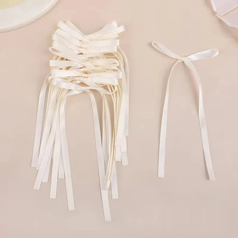 10 Stück Schleifen-Kuchendekoration, Geburtstagstorten-Deko, Geburtstags-Schleifenbänder, Einfarbige Kokette Schleifen, Party-Dekorationen, Dessert-Verzierungen – Detail 4