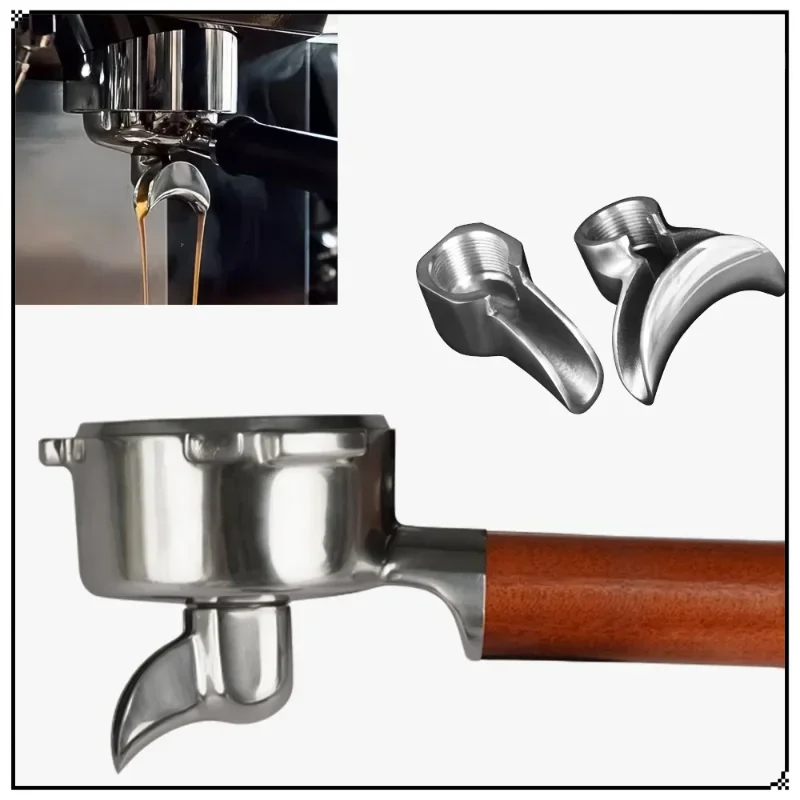 Coffee Machine Handle Diverter Spout Semi-automatic Stainless Steel Leak Spout Diverter Spout Coffee Accessories