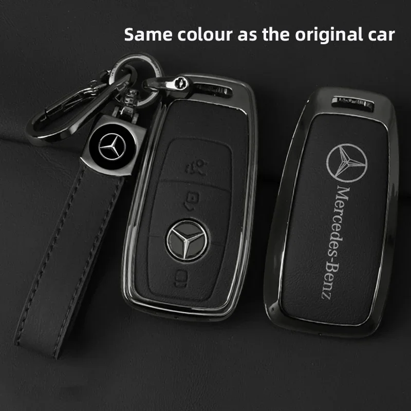 Car Leather Key Full Case Shell Holder Protection Cover For Mercedes Benz AMG W204 W205 W203 W211 W212 W213 W201 W210 W124 W126