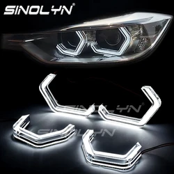 Angel Eyes M4 Style For BMW E46 F10 E90 F30 E60 F31 F32 F34 F01 F02 F80 F82 F83 M2 Headlight DRL LED DTM Halo Rings Iconic LED