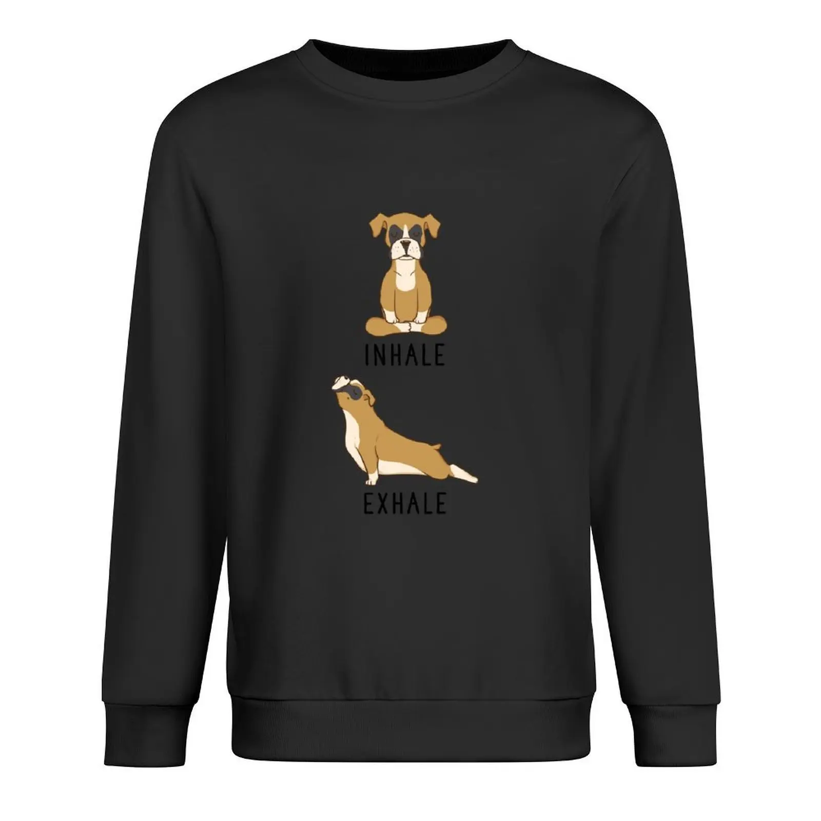 

Inhale Exhale Boxer Dog Yoga Pullover men's clothing tracksuits graphic t shirts men tracksuit men winter man sweatshirt