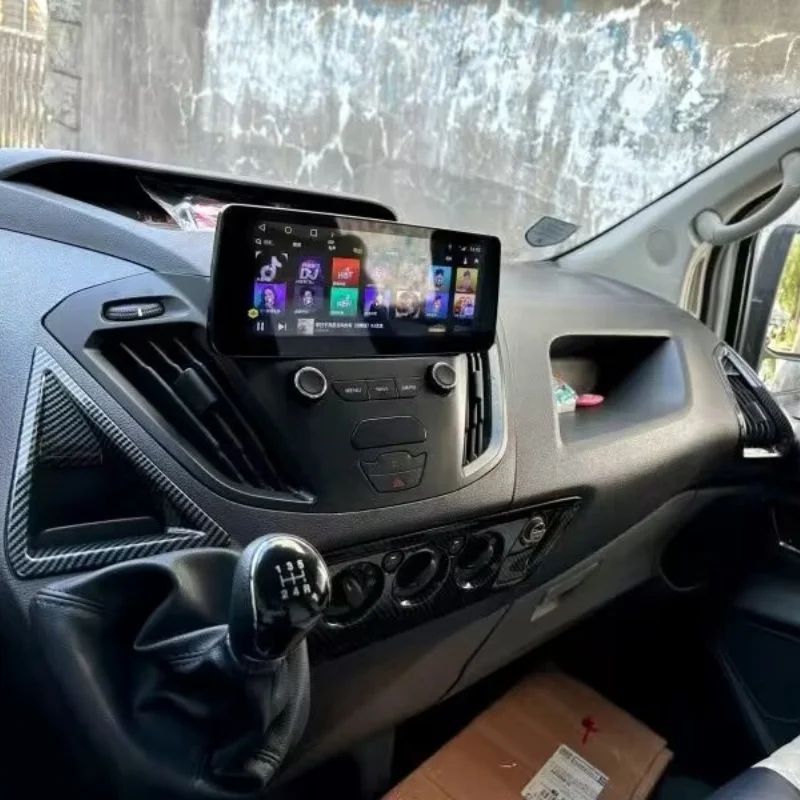 2017-2022 Ford Transit V362 ABS carbon fiber inner handle glass switch shift frame interior modification view 2