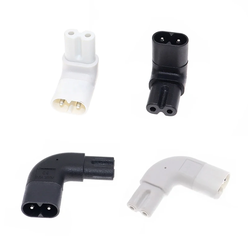 

4Pc IEC 320 2-Pin C7 Female To C8 Male Right Angled AC Power Adapter Converter