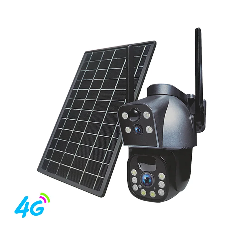 

4MP Ubox APP Dual Lens Solar Power 4G PTZ IP Dome Camera Full Color AI Humanoid Detection Security CCTV Baby Monitor