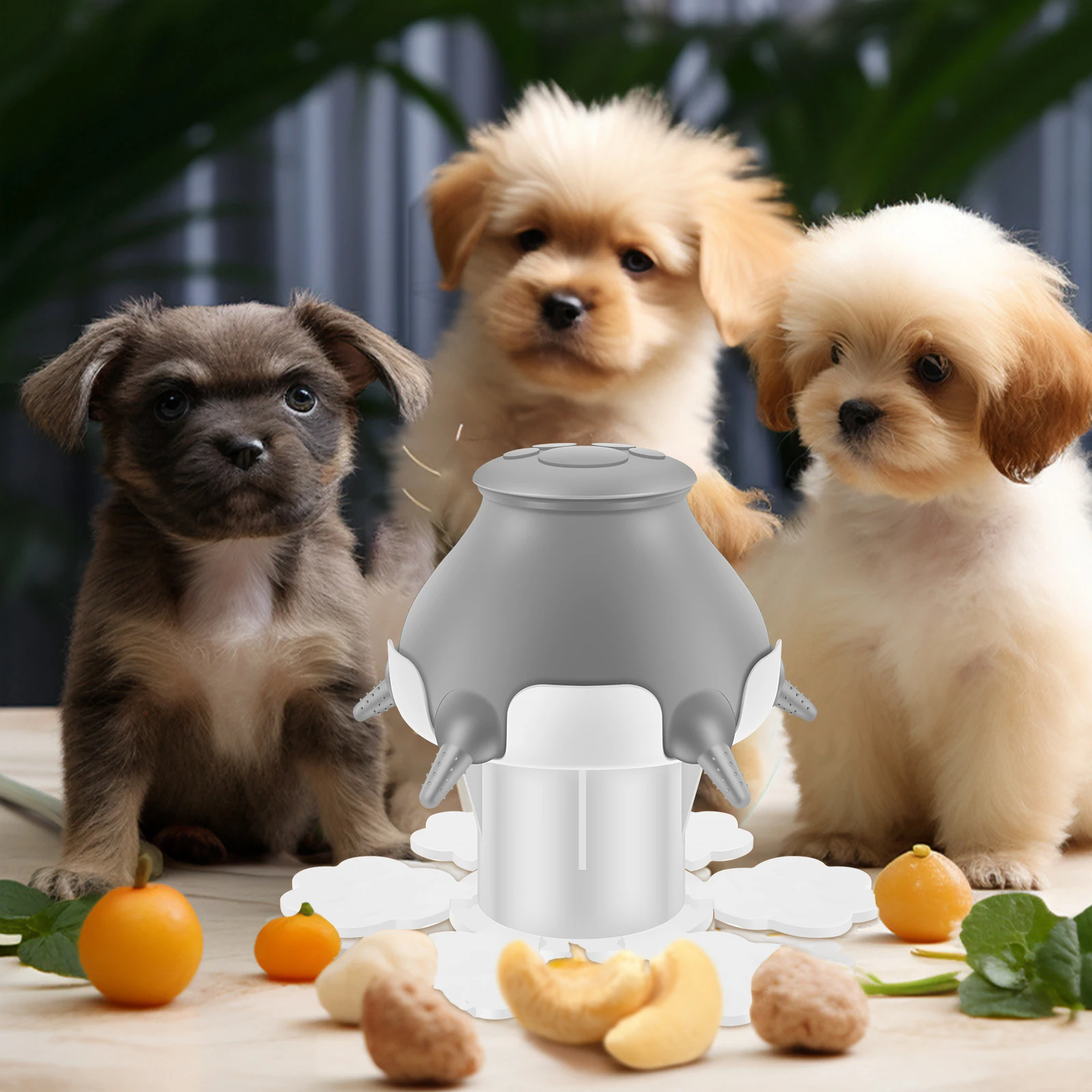 Puppy Feeder Safe Food Grade Silicone Puppy Milk Feeder Adjustable Puppy Bottles Feeding Station with 5 Teats Stable Puppy