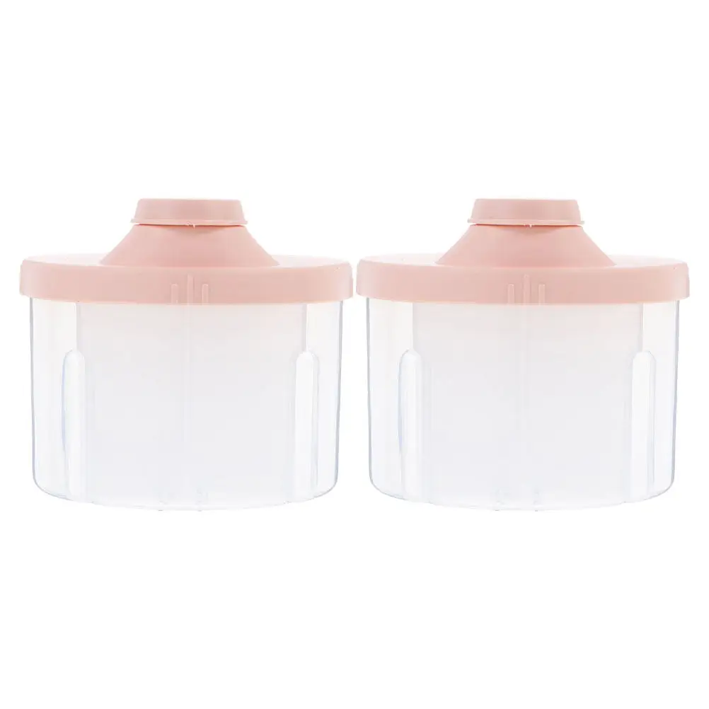 

2Pcs Portable Formula Dispenser with 4 Rotating Compartments No-Spill Leakproof Milk Powder Storage Box for Travel Outdoor