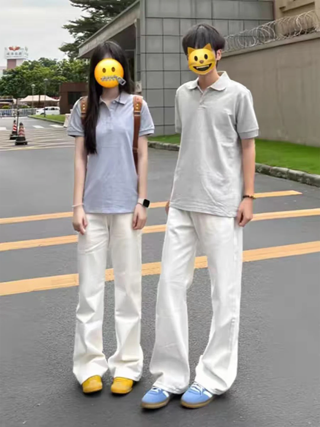 

White Slim Fit Men's Jeans High Waist Straight Leg Long Pants American Vibe Casual Breathable Wear Resistant Teenager Jeans