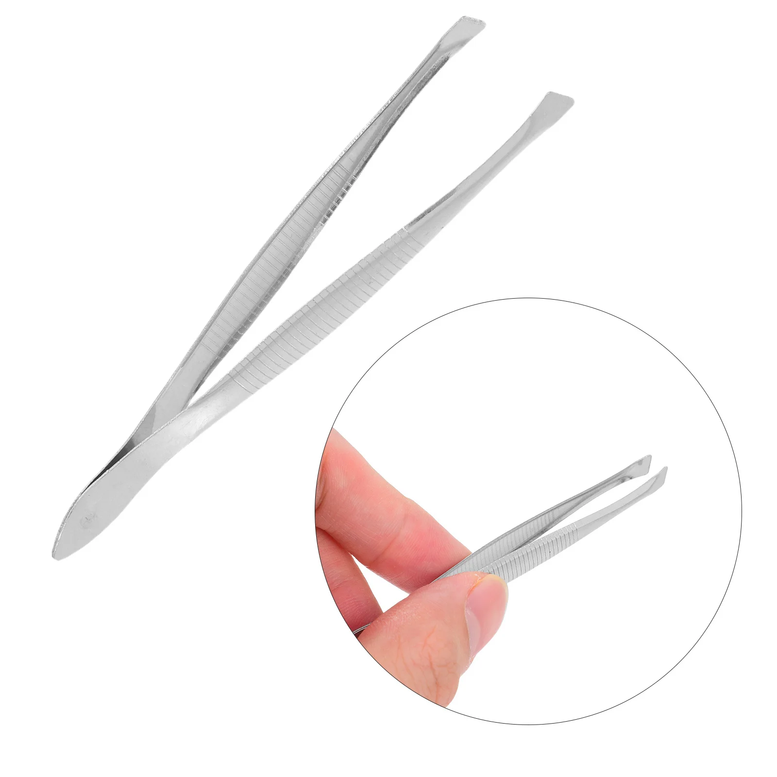 2 قطعة ملقط الحاجب الفولاذ المقاوم للصدأ الدقة محاذاة نصائح صغيرة محمولة آمنة إزالة الشعر ماكياج أداة العناية بالوجه #1