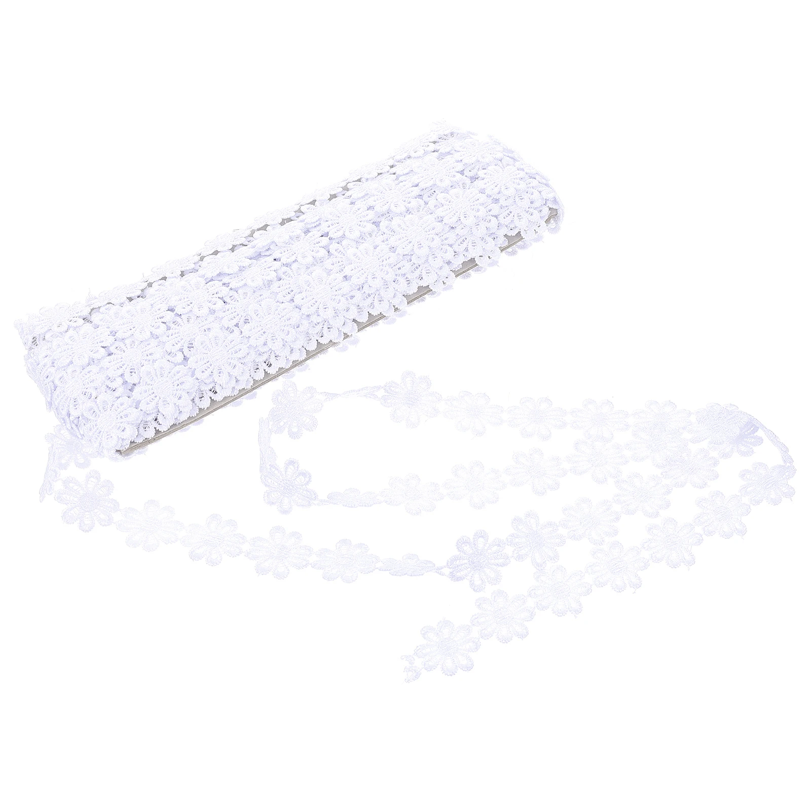 

Polyester Lace Trim Ribbon for Crafts DIY Material Accessories White Curtain Decor Supply Premium Quality Sewing Gift Wrapping