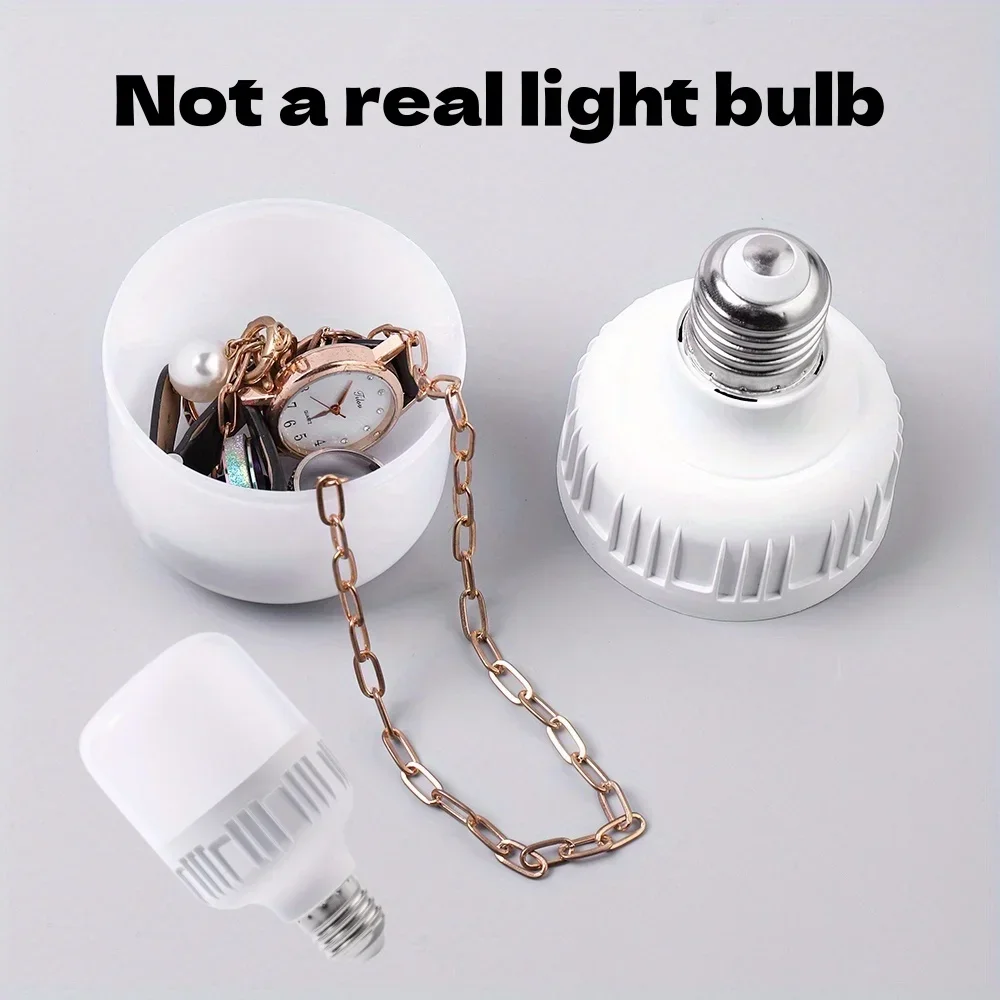 1Pcs storage light bulb transfer safety hidden storage bottle storage jewelry and valuables magic props are not real light bulbs