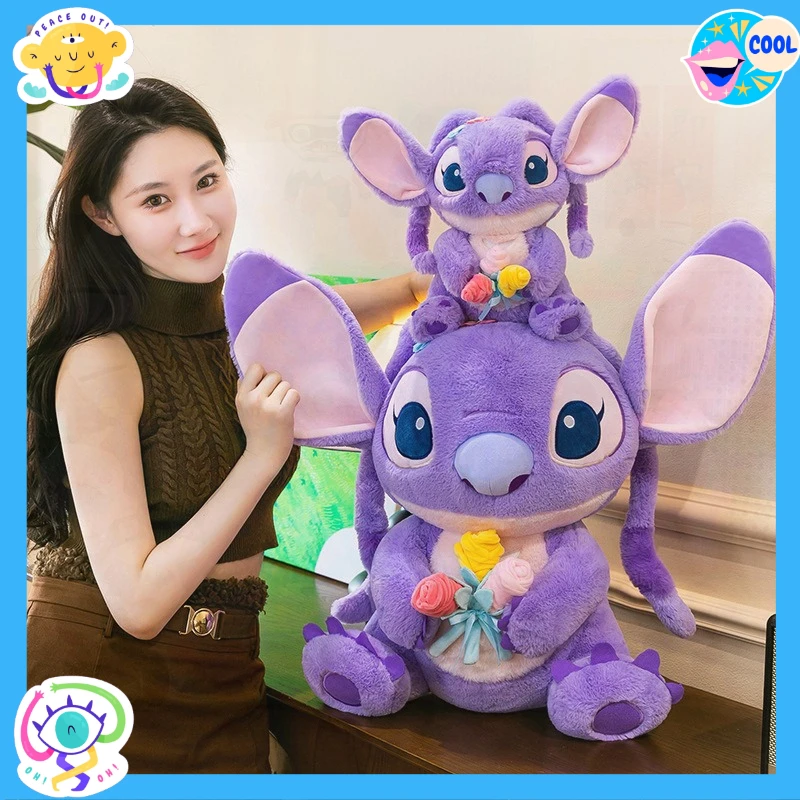 

Плюшевая игрушка-кукла Purple Stitch для детей, подушка-игрушка с цветочным дизайном, мягкая игрушка-животное, подарок на день рождения для детей