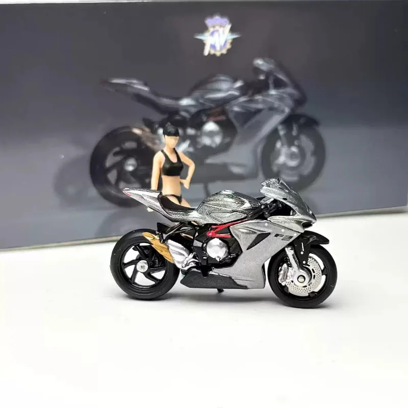 在庫あり-1-64-mv-オーガスタ-f3-ロスー。-フィギュア合金モデル、大人用像、男の子用おもちゃ、子供の誕生日プレゼントが付属します。
