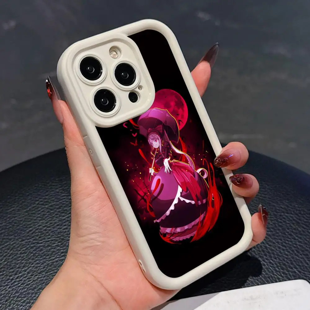 

Чехол Overlord Shalltear для iPhone 17 16 15 14 13 12 11 Air Pro Max Plus, белый, мягкий, из ТПУ, противоударный