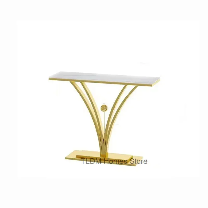 Light Luxury Design Wall Art Decoration Corner Table European Simple Console Tables living room Furniture Entrance Console Table