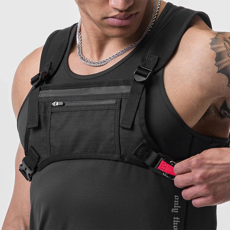 Sac de Poitrine Sportif Étanche, Sacs de Poitrine Légers pour Course en Extérieur, Gilet de Course, Sacs à Dos Frontaux, Sacs de Poitrine Légers pour Fitness, Sacs pour Téléphone Portable