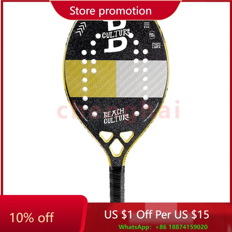 

Tennis Racquet Beach Tennis TENNIS RACKET 100% Carbono Soft EVA Face Sport Rackets Equipment Paleta De Padel Professional