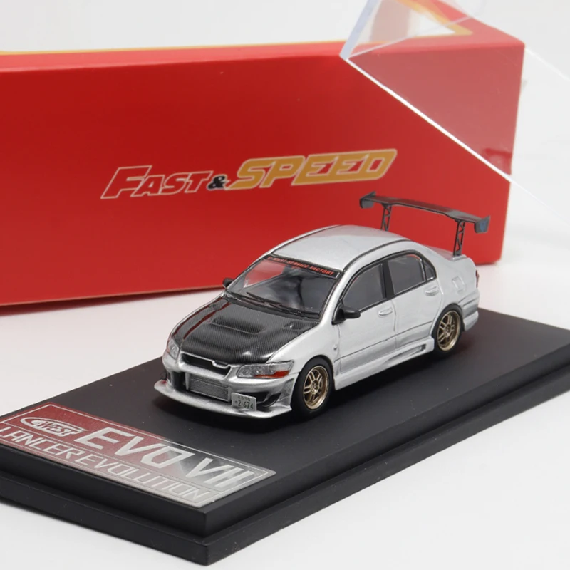 

Быстрая скорость 1:64 Lancer EVO VII, легкосплавный автомобиль, литье под давлением и игрушечный транспорт, модель автомобиля, миниатюрная масштабная модель автомобиля, игрушки для детей