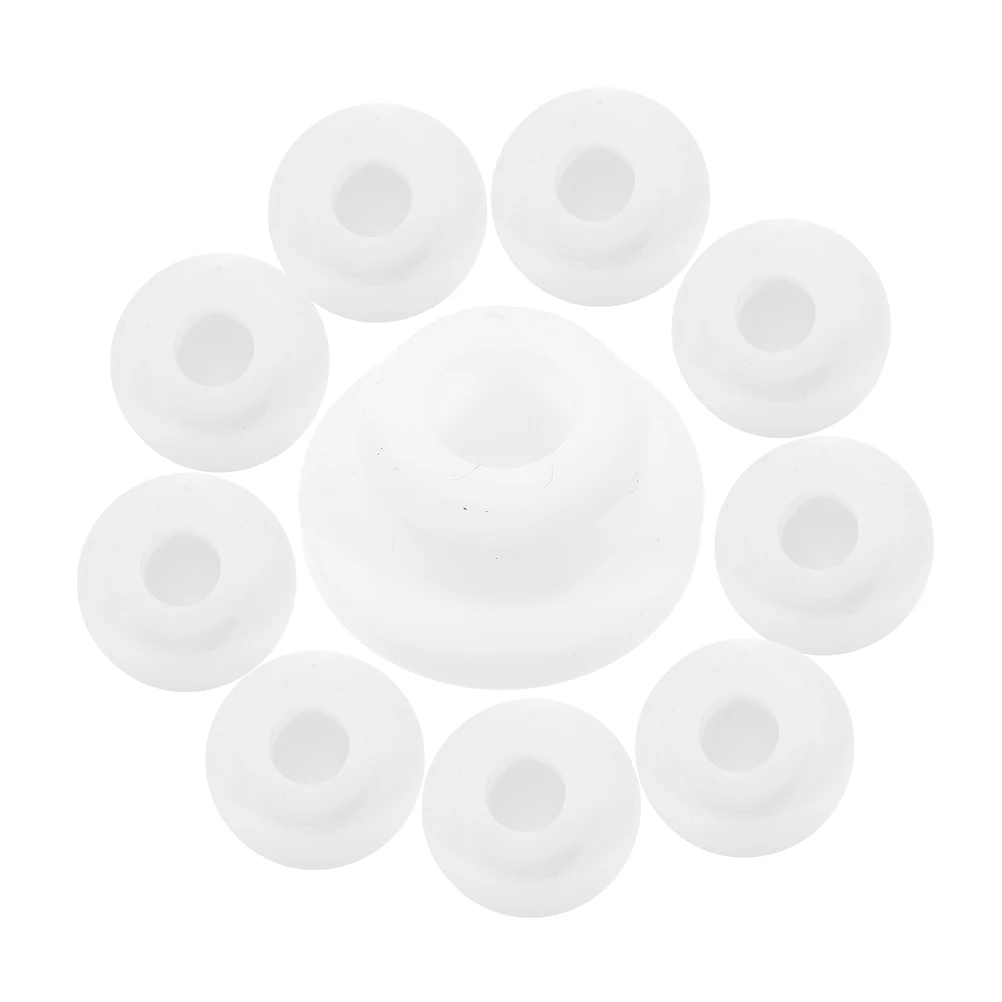 

10 Pcs Washbasin Overflow Cover Sealed Round Drain Sink Hole Bathroom Cabinet White Strainer 16mm Practical Kitchen Tub