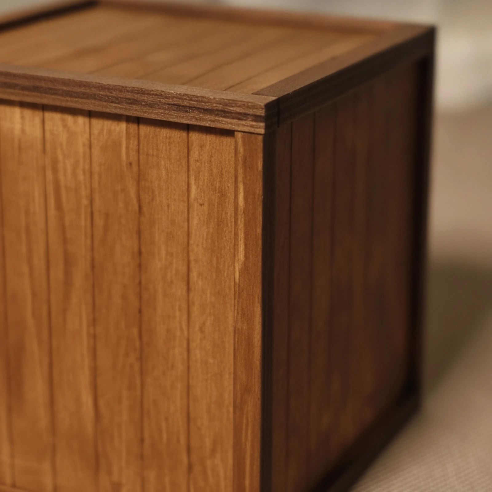 Miniature Storage Crate Realistic Dollhouse Crate Storage Box Slatted Tiny for Hobbyists, Diorama