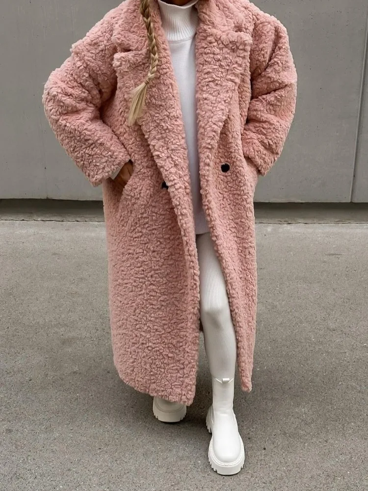 Autumn Winter New Long Tweed Coat Women Woolen Jacket Long Sleeve Cardigan Luxury Streetwear Office Ladies Windbreaker Button