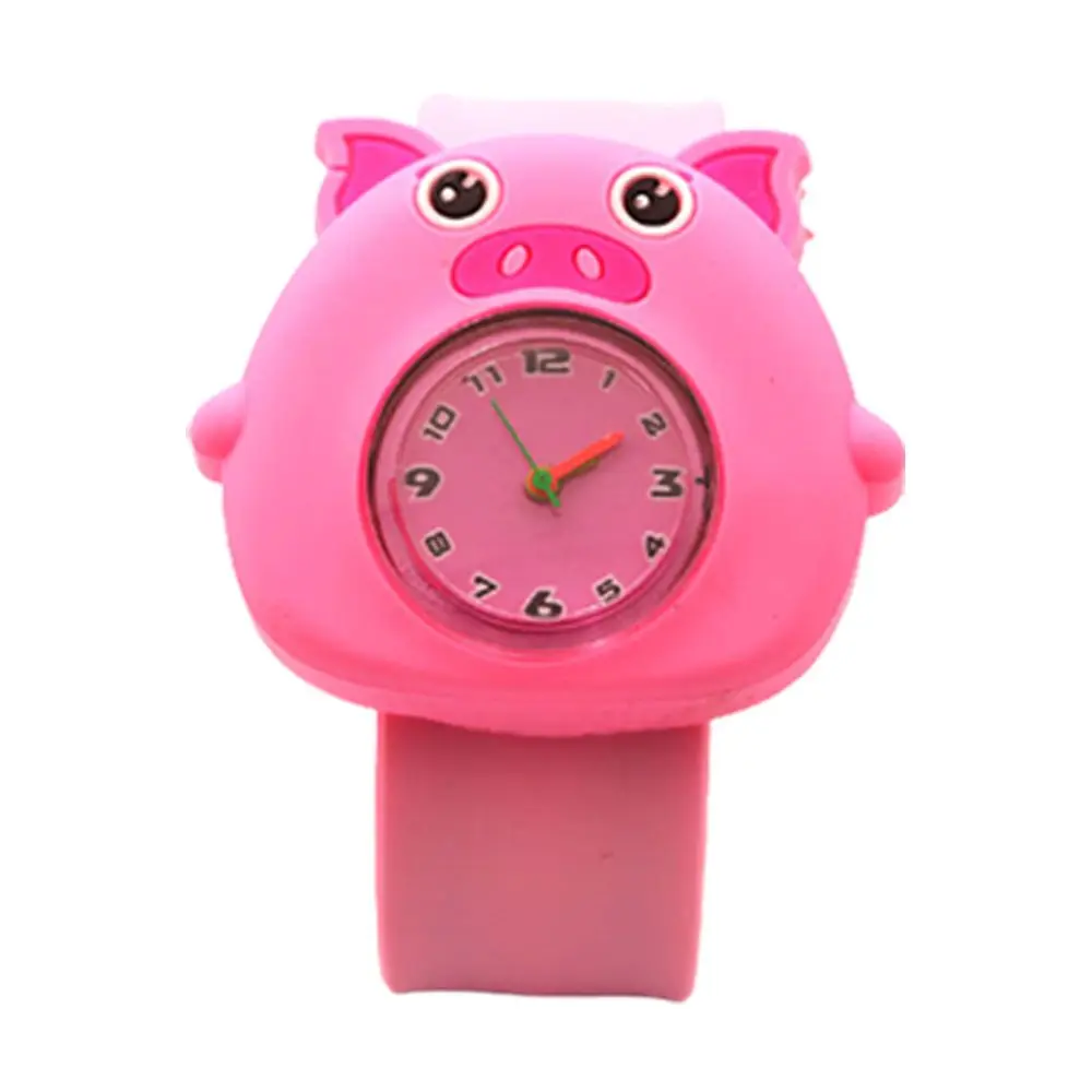 時計漫画動物 3D スラップウォッチデジタルかわいいカエルクォーツ腕時計