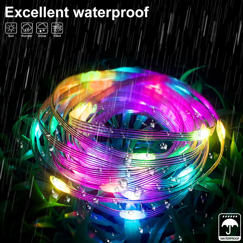 100M2000LEDs 5V 5cm Spacing +/Data/Ground/Return as the 4 wires Dreamcolor Christmas Lights Addressable WS2812B RGBIC Lighting