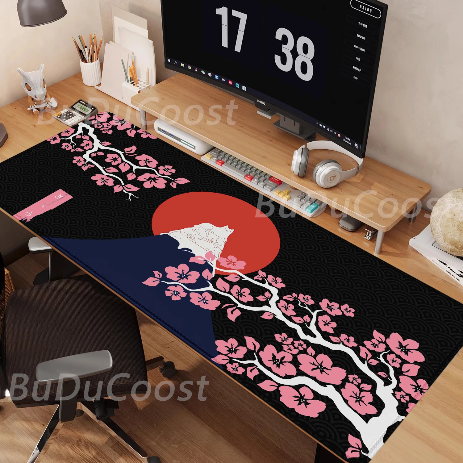 Tapis de souris en caoutchouc Anime japonais mignon et beau, sous média, verrouillage Edge, ordinateur de bureau, impression HD, 900x400, aucun chat