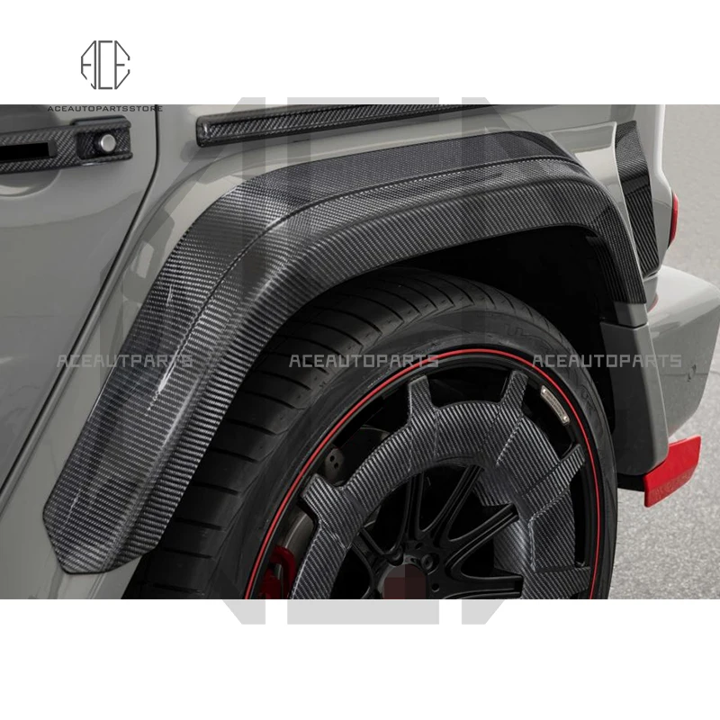 For Mercedes Benz G-class W464 W463A G63 G65 G550 G500 Modified Rocket Wheel Brow Side Fenders Dry Carbon Fiber Material