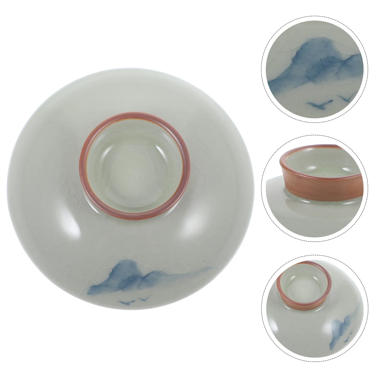 

Ceramic Tea Bowl Lid Replacement Cover Tea Cup Lid Heat Resistant Teaware Cover for Aroma Preservation