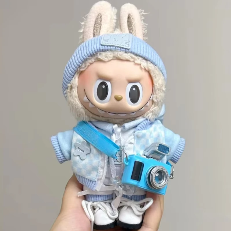 

Для Labubu V1 V2 для Bao-ao наряд, кукольная одежда, модная спортивная одежда, одежда для кукол, толстовки одного цвета, аксессуары для кукол