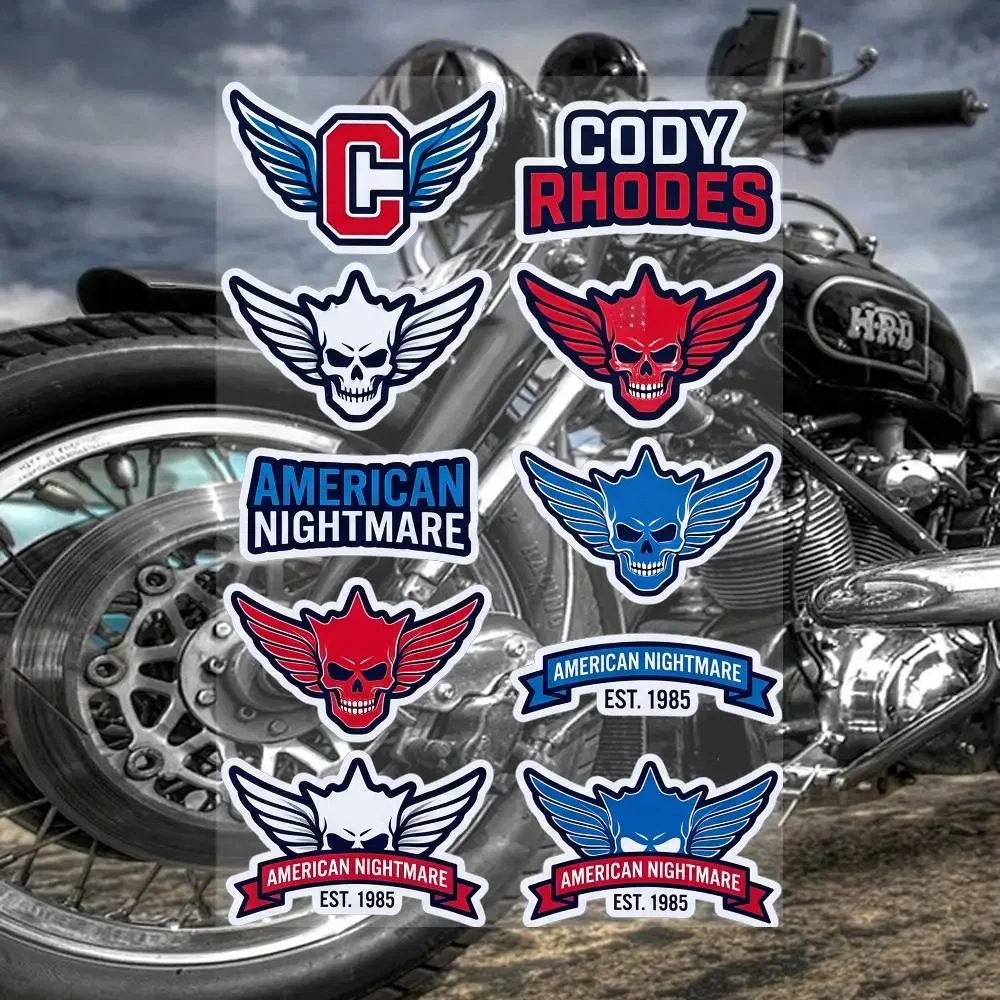 Cody R-Rhodes A-American  Motorcycle Decal Sticker Kit Reflective Graphics for Helmet Tank Fairing Body Custom Bike