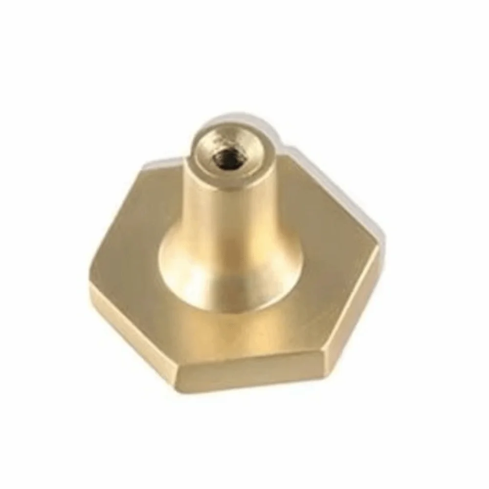Single Hole Cabinet Knobs Zinc Alloy Hexagonal Type Drawer Pulls Colorful Finish Nordic Style Door Handles