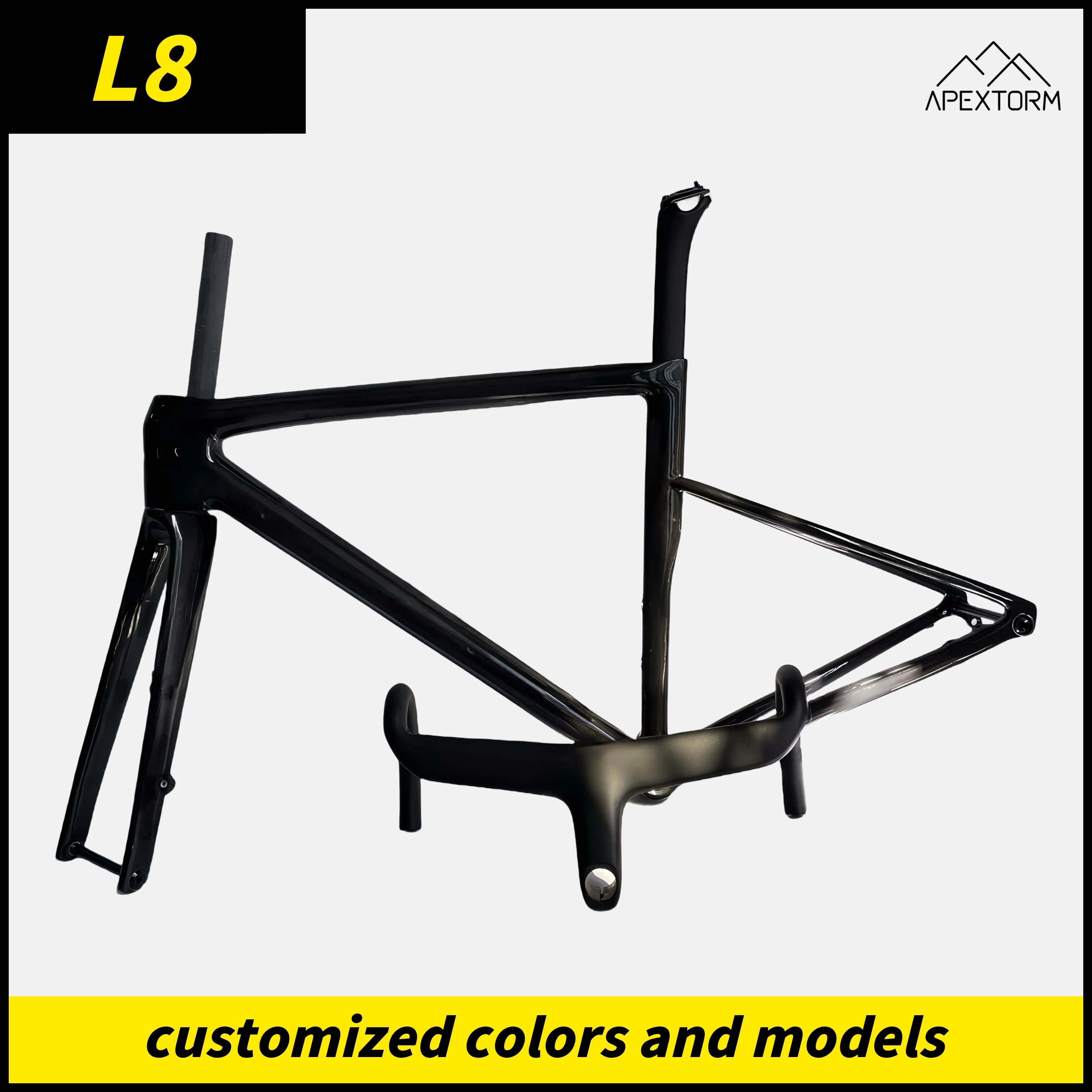 Ultralight T1100 UD Carbon Road Bike Frame BSA Thread BB Di2 Compatible Internal Routing 700C