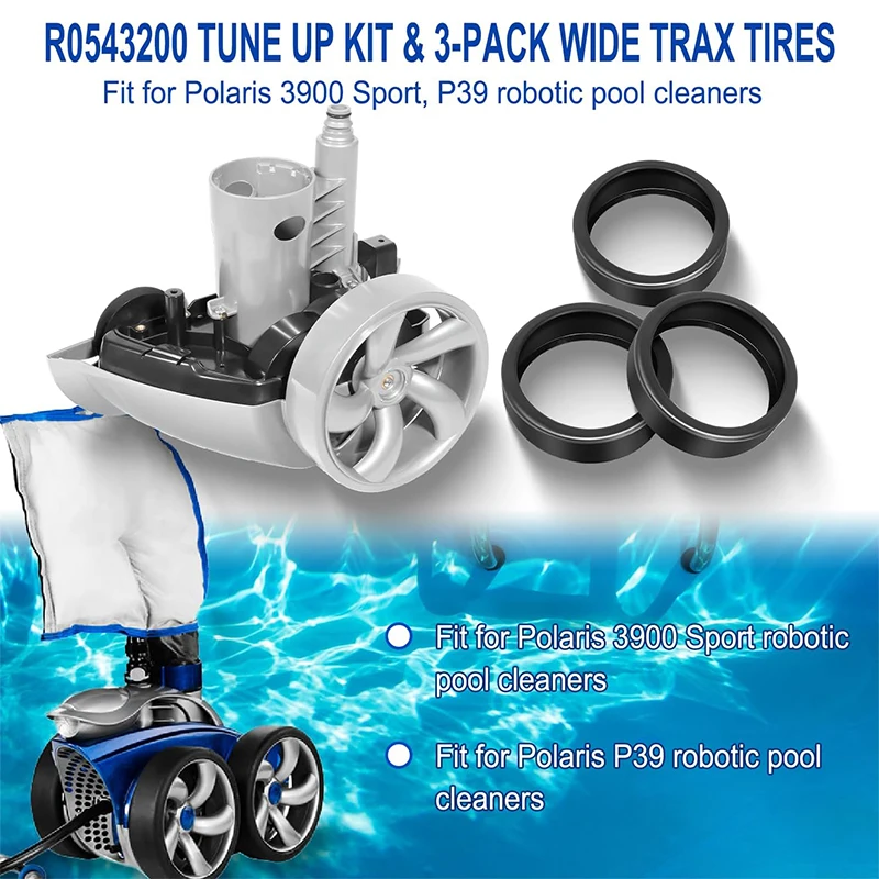 Pool Cleaner Tune Up Rebuild Repair Kit, for Polaris 3900 Sport and P39 Robotic Swimming Pool Cleaner Vacumm, #R0543200 & 48-232
