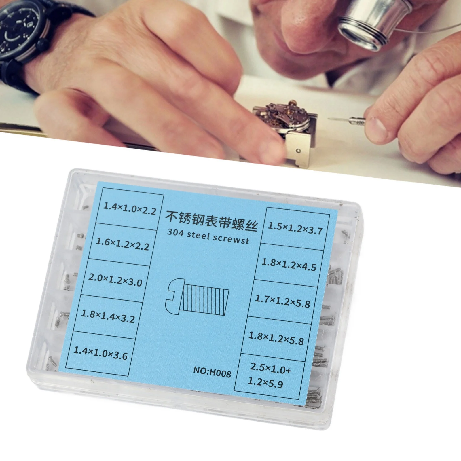 304 Stainless Steel Slot Screws Watch Back Cover Assorted Screws Watch Repair Tools Watch Screw 304 Stainless Steel Watch Screw