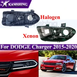 Kamshing Front Headlight Base Cover For DODGE Charger 2015-2020 Head Light Back Lid Head Lamp Back House Headlamp Rear Shell