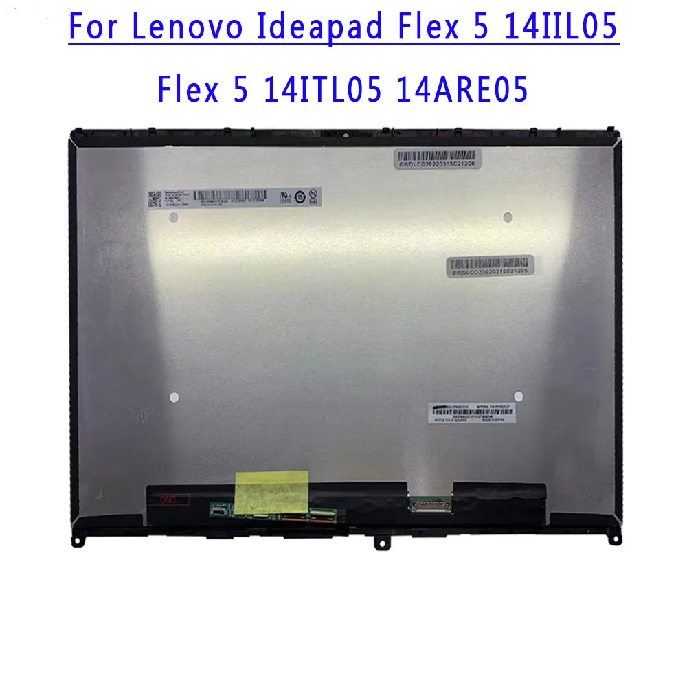 FRU 5D10W89584 14.0inch 1920x1080 30PINS Assembly For Lenovo Ideapad Flex 5 14ALC05 Flex 5 14ARE05 Flex 5-14IIL05 Flex 5 14ITL05