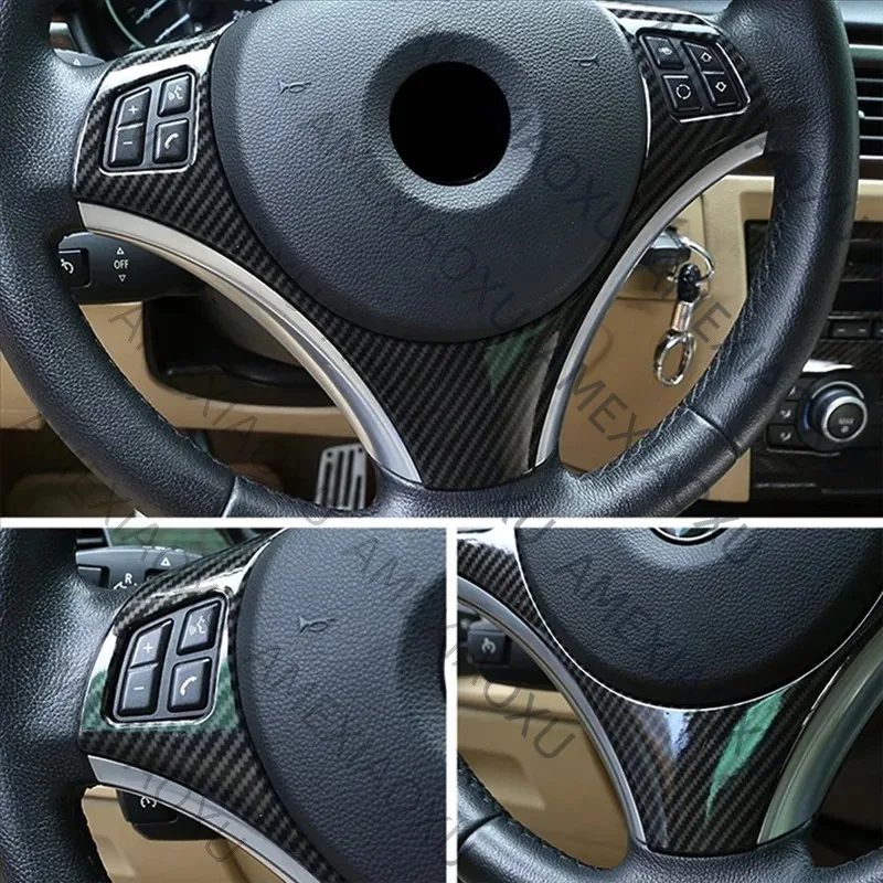 

AMEXIAOXU Накладка на руль из настоящего карбона для BMW 3 серии E90 E92 E93 2005-2012